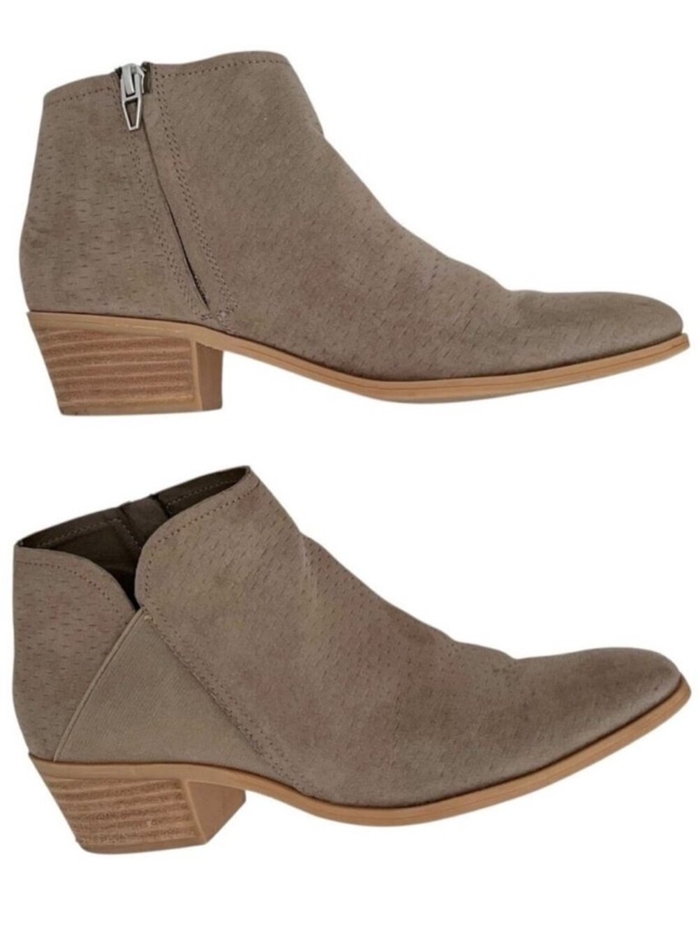 Dolce Vita booties 9 Fall Ankle boots Neutral boho Chic Distressed DV8 Taupe